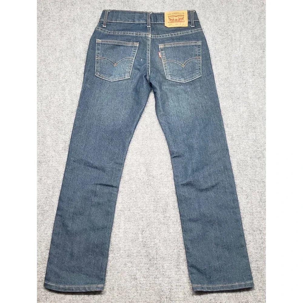 Levis 511 Slim Jeans Boys 10 Reg 25X26 Blue Straight Leg Pockets Medium Wash